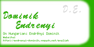 dominik endrenyi business card