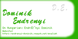 dominik endrenyi business card